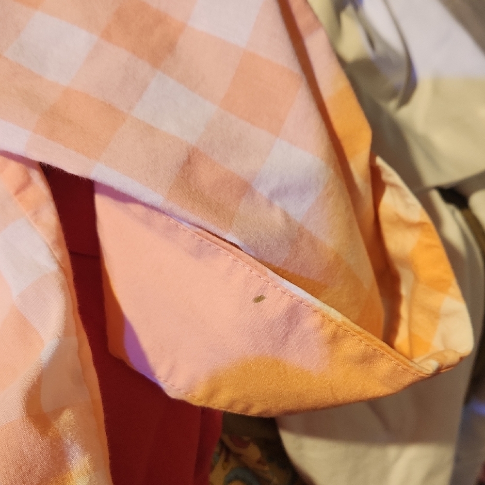 Christopher & Banks Peach Plaid Blouse - Picture 4 of 4